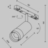 Трековый светильник MAYTONI FOCUS ZOOM TR211-1-12W2,7K-Z-B